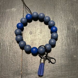 Wristlet Keychain Artisian Silicone Beaded Handcrafted